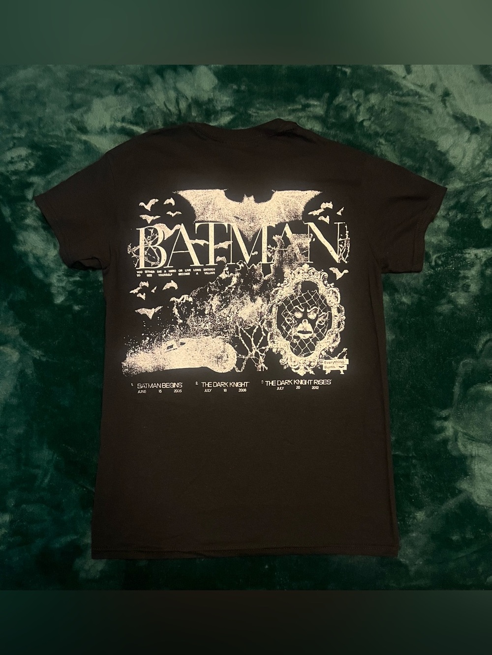 Batman x CVLA The Dark Knight Trilogy Short Sleeve Tee - Black Women Size S